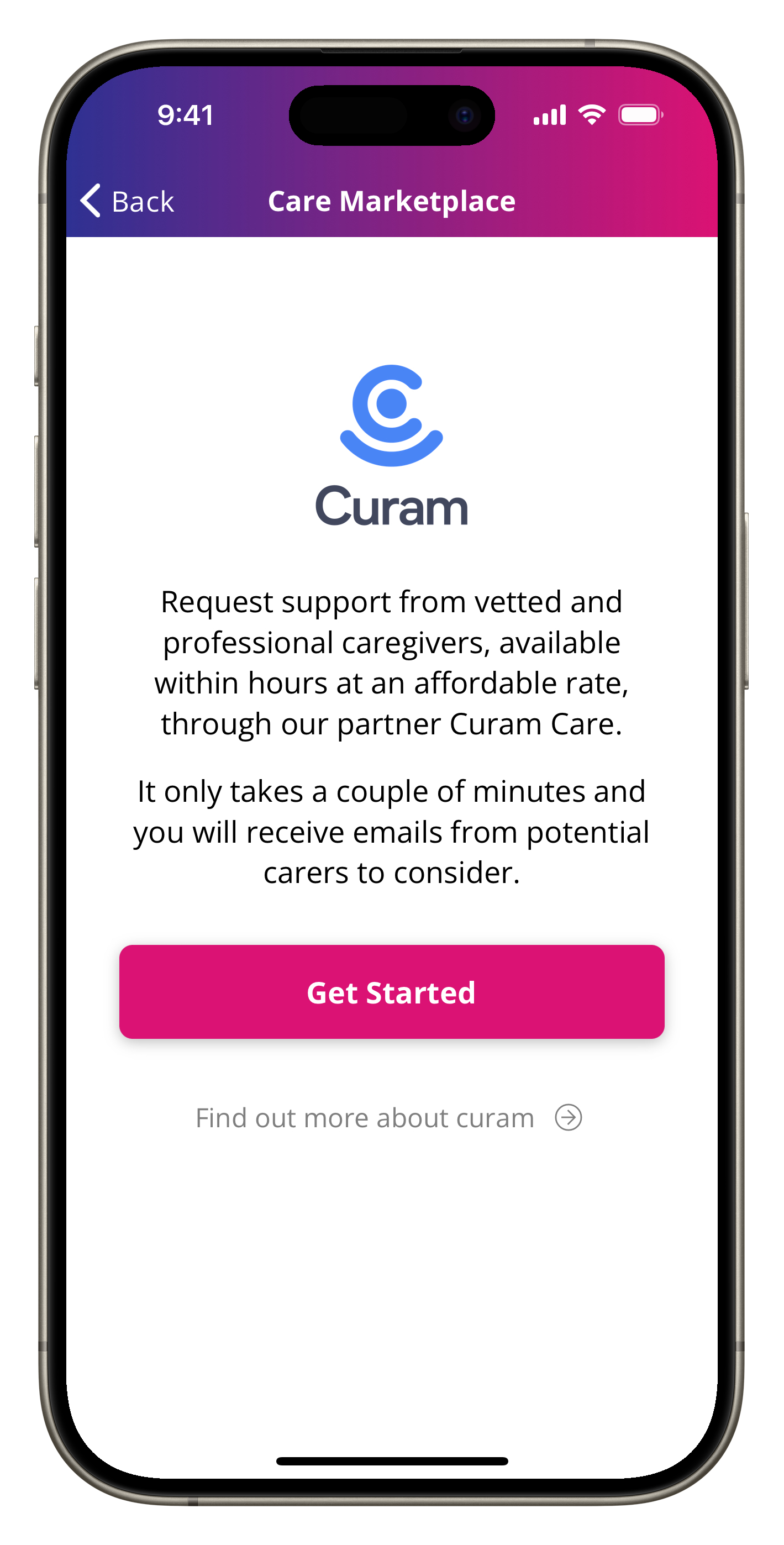 Care marketplace in bezel